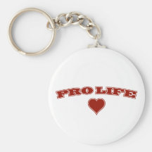 Pro Life with Heart Key Chain