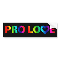 Pro Love Rainbow bumper stickers by artmarx Pro Love Rainbow bumper stickers