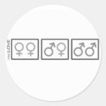 Pro Love Round Sticker