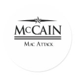 PRO-MCCAIN: MAC ATTACK ROUND STICKER