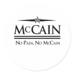 PRO-MCCAIN: NO PAIN NO MCCAIN STICKERS