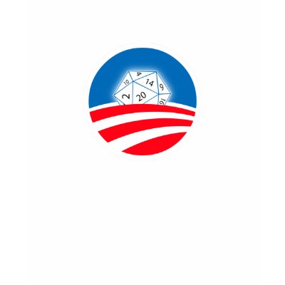 Pro-Obama (d&d) logo t-shirt by dallendoug