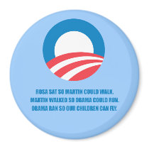Pro-Obama - MARTIN WALKED SO OBAMA COULD RUN Fridge Magnets
