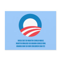 Pro-Obama - MARTIN WALKED SO OBAMA COULD RUN Post Card
