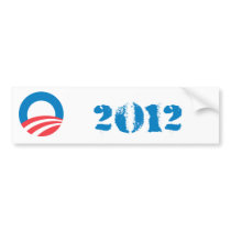 Pro-Obama - OBAMA 2012 DISTRESSED Bumper Sticker