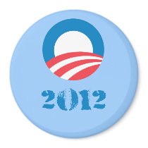 Pro-Obama - OBAMA 2012 DISTRESSED Refrigerator Magnet