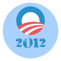 Pro-Obama - OBAMA 2012 DISTRESSED Sticker