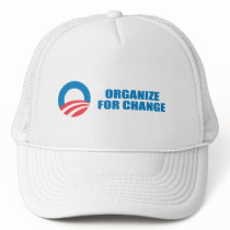 Pro-Obama - ORGANIZE FOR CHANGE Mesh Hats