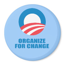 Pro-Obama - ORGANIZE FOR CHANGE Refrigerator Magnet