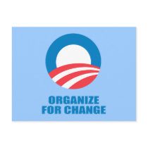 Pro-Obama - ORGANIZE FOR CHANGE Post Cards