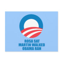 Pro-Obama - ROSA SAT MARTIN WALKED OBAMA RAN Postcard
