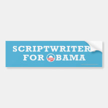 Pro-Obama Scriptwriters Bumper Stickers