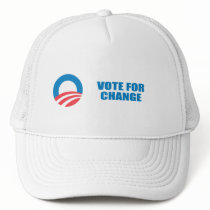 Pro-Obama - VOTE FOR CHANGE Mesh Hats