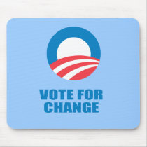 Pro-Obama - VOTE FOR CHANGE Mouse Pad