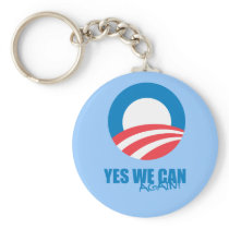 Pro-Obama - YES WE CAN AGAIN Key Chains