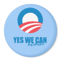 Pro-Obama - YES WE CAN AGAIN Refrigerator Magnets
