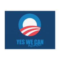 Pro-Obama - YES WE CAN AGAIN Postcard
