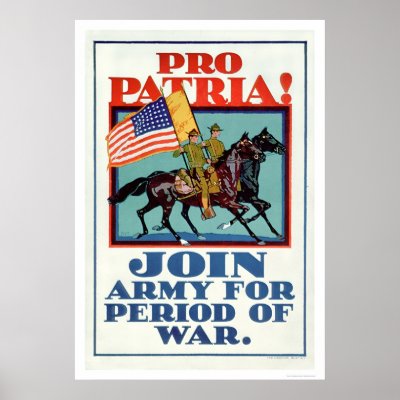 Pro Patria!  Join the Army (US02096A) Poster