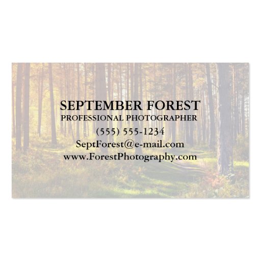 Pro Photography Business Card Template (back side)