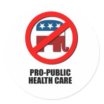 Pro-Public Health Care stickers