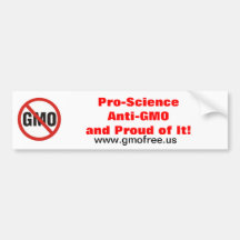 Pro-Science Anti-GMO Bumper Sticker