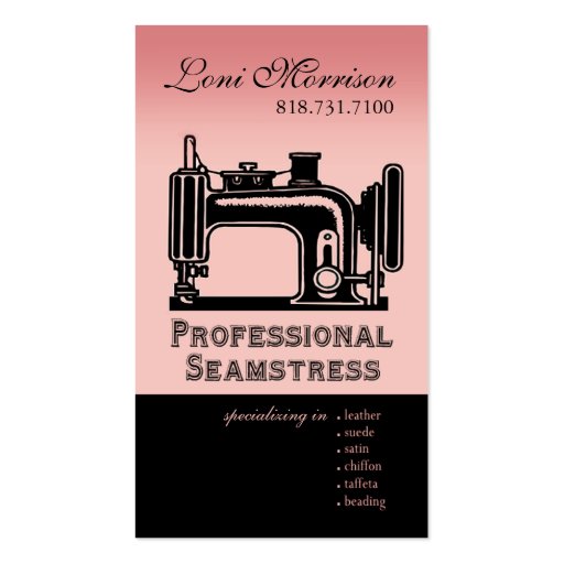 Pro Seamstress: Dressmaker, Patternmaker, Designer Business Card Templates