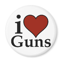 Pro Second Amendment: I Heart Guns magnets by AmericanElephant Pro Second Amendment: I Heart Guns magnets