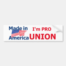 PRO UNION Bumper Sticker