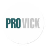 PRO VICK CLOTHING & ACCESSORIES ROUND STICKER