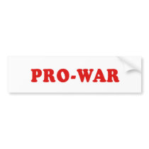 Pro War bumper stickers