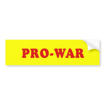 Pro War bumper stickers