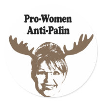 Pro-Women Anti-Palin Round Sticker