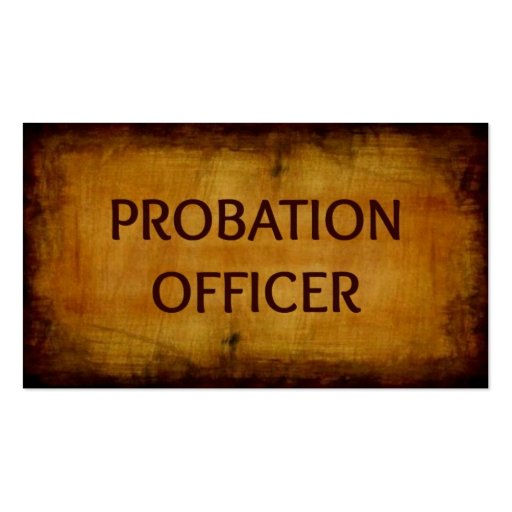 Probation Officer Antique Brushed Business Card (front side)