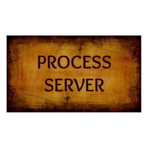 Process Server Antique Business Card