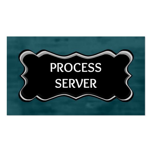 Process Server Elegant Name Plate Business Card Templates (front side)