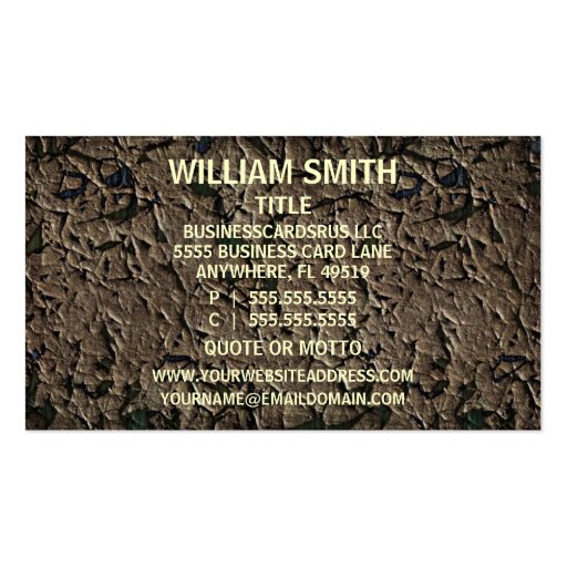 Process Server Weathered Business Card (back side)