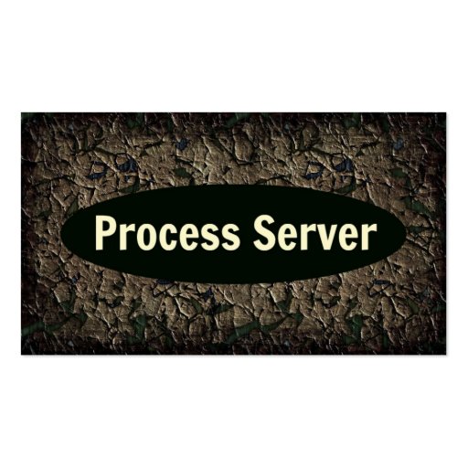 Process Server Weathered Business Card