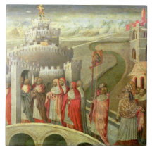 Procession of St. Gregory to the Castel St. Angelo Tiles