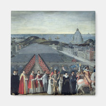 Procession of the Brotherhood of Saint-Michel Fridge Magnets