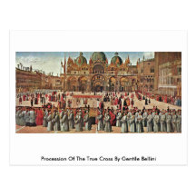 Procession Of The True Cross By Gentile Bellini Post Cards
