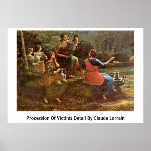 Procession Of Victims Detail By Claude Lorrain Posters