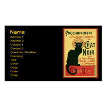 Prochainement Le Chat Noir, Theophile Steinlen Business Card