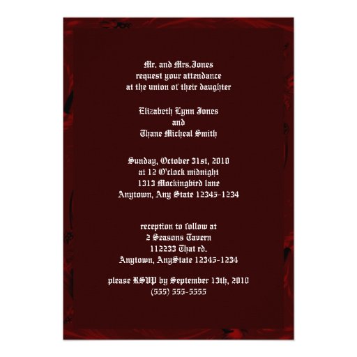 Proclamation Gothic Vampire Invitation