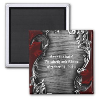 Proclimation Gothic Vampire Save the Date Fridge Magnets