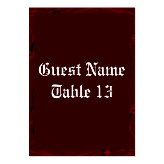 Proclimation Gothic Vampire Table Number card Business Card Template