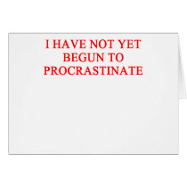 PROCRASTINATE cards