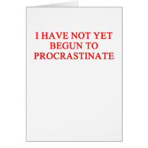 PROCRASTINATE cards