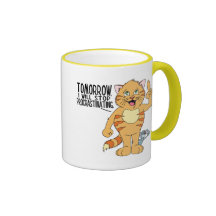 Procrastinating Cat Coffee Mugs