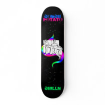 procrastinating couch potato custom skateboard