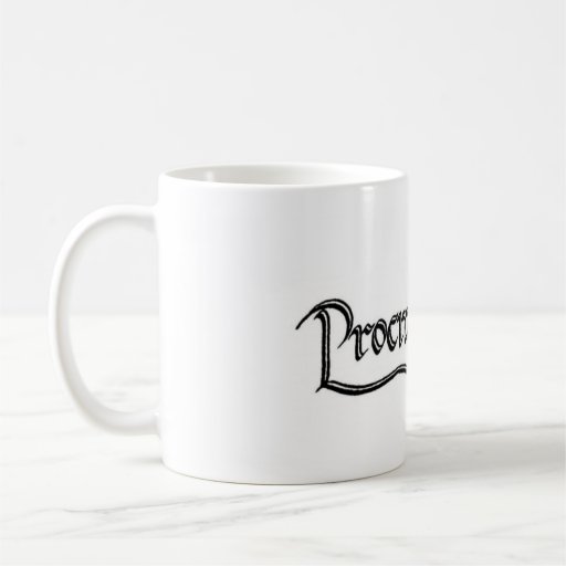 "Procrastination" calligraphy Coffee Mugs